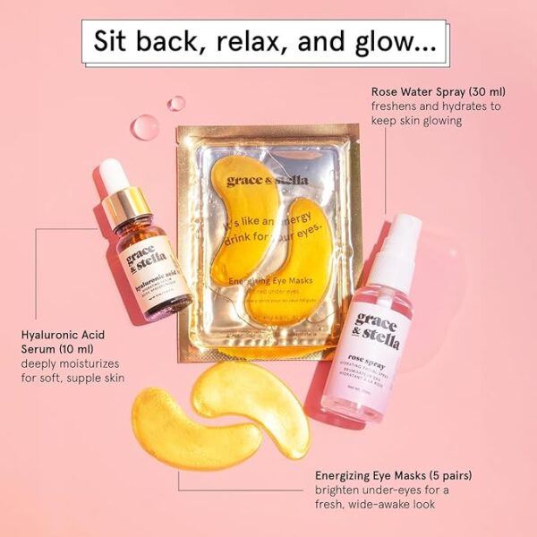 grace & stella Award Winning Dew-Tox & Chill Skincare Gift Set - Image 3